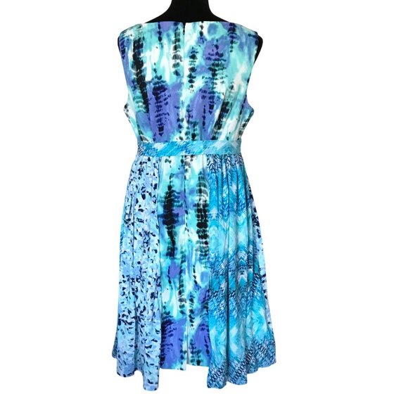 Upcycled Boho Sundress Size 14: Handmade Mixed Print Patchwork Midi - Picture 2 of 8